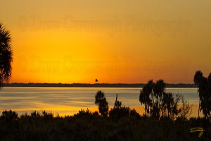 Sunset Over The Kennedy Space Center and Mosquito Lagoon
